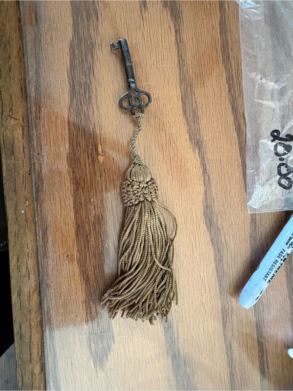 19 th century key with tassel